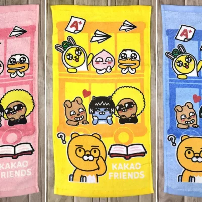 台灣製名牌卡通童巾3入