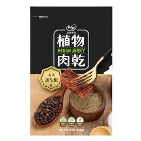 HOYA 植物肉乾120g 純素 電商搶先上架 【小女子】美式黑胡椒 孜然燒烤 素食肉乾美式黑胡椒