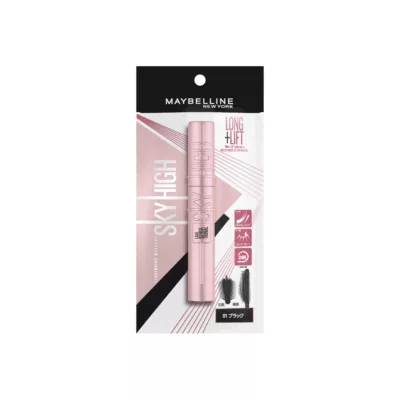 MAYBELLINE 媚比琳 飛天翹SKYHIGH 防水睫毛膏 黑/暖棕 180度扇形刷頭 玫瑰金 歐美賣爆1千萬顏色:黑