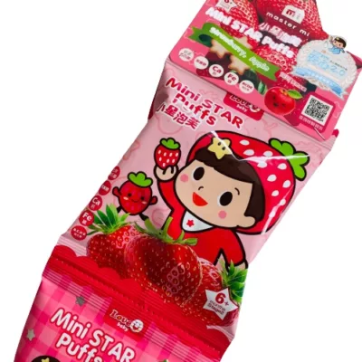Master Mi 米大師-小星泡芙(草莓蘋果/小魚海帶/藍莓香蕉/青蘋果香蕉)8g*4【佳瑪】草莓蘋果