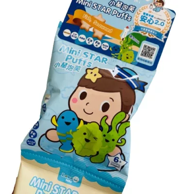 Master Mi 米大師-小星泡芙(草莓蘋果/小魚海帶/藍莓香蕉/青蘋果香蕉)8g*4【佳瑪】小魚海帶