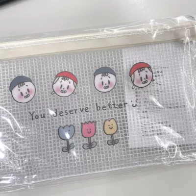 可愛一零的長方形拉鍊袋(兩款)筆袋 收納袋款式:小花款