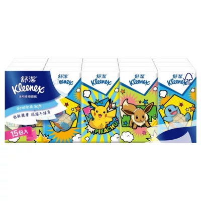 舒潔 紙手帕袖珍包10抽x15入 寶可夢/迪士尼/三眼怪【佳瑪】米奇 米妮 唐老鴨 三眼怪 皮卡丘 伊布