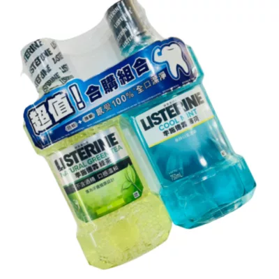 LISTERRINE李施德霖薄荷漱口水750ml+綠茶750ml【小女子】