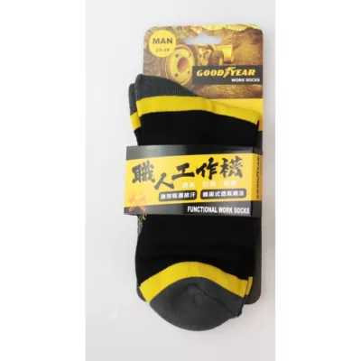 Goodyear固特異 職人工作襪 吸濕排汗透氣【佳瑪】黑黃