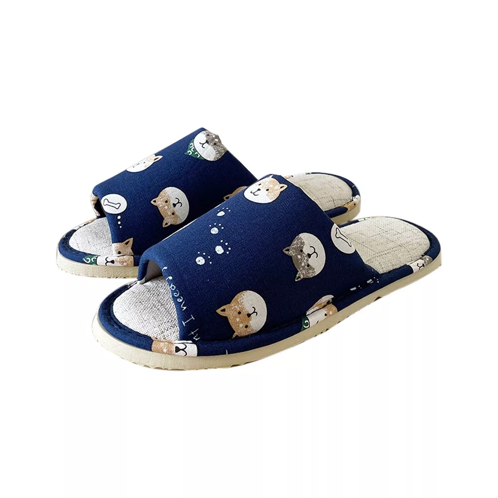 樂活 家居拖快樂柴犬藍L、黃M 【佳瑪】藍L