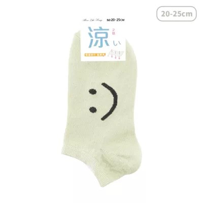 本之豐 超細涼感船襪 可愛 多款 夏日 清涼 吸濕 排汗規格:微笑白