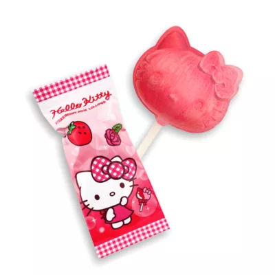 Hello Kitty3D立體 造型水果 棒棒糖草莓玫瑰/百香芒果/水蜜桃檸檬 20g【佳瑪】三麗鷗 糖果 生日派對草莓玫瑰