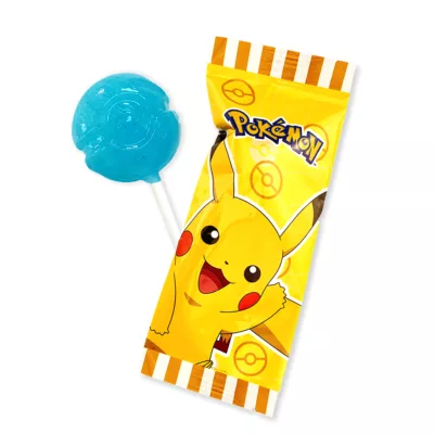 寶可夢 寶貝球造型棒棒糖 香檳/檸檬海鹽/蘋果/麝香葡萄 15g【佳瑪】皮卡丘 神奇寶貝 寶貝蛋 生日派對 同樂會皮卡丘-檸檬海鹽