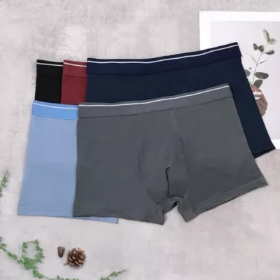 冰絲涼感薄透彈力男士平口褲 M-3XL 【佳瑪】四角褲 內褲L