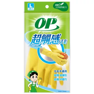 OP 超觸感 左右通用手套 M/L 3入大掃除尺寸:Ｌ