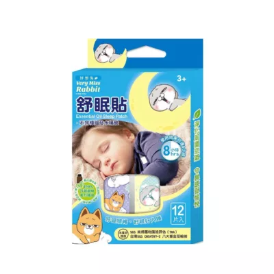 Hello Kitty/大耳狗/好想兔/布丁狗 舒眠貼 共6款【佳瑪】3M背膠 精油 舒眠 安眠 薰衣草 尤加利 檸檬好想兔(藍)