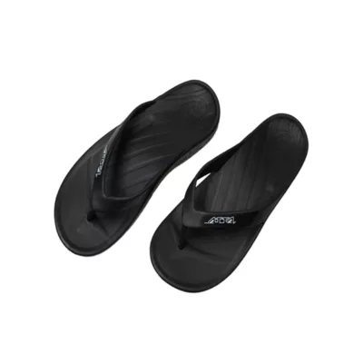 ATTA運動風簡約夾腳拖 6689 足弓支撐 耐磨防滑 人字設計尺寸:6;顏色白:黑