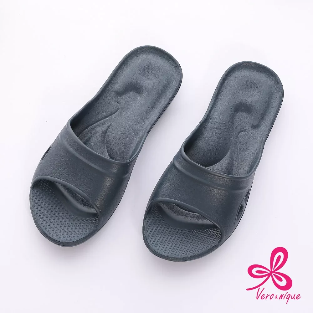 嚴選Q彈家居拖鞋 86082【佳瑪】室內拖鞋 防水拖鞋深藍M