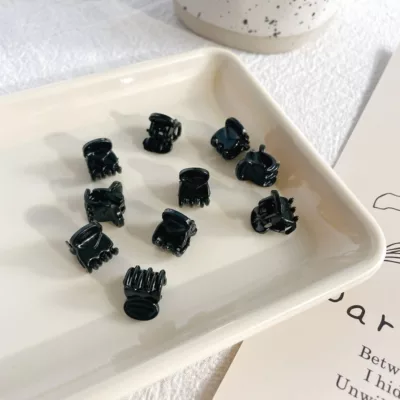 霧面黑色 愛心 小小怪夾12枚/24枚盒裝迷你小抓夾 泫雅 小夾子 髮夾 髮飾 怪手夾 小抓夾 瀏海夾款式:12枚