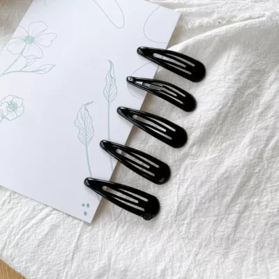 滴油 亮面 BB夾 大/中/小 黑色/大地色 多入超值組髮夾 髮飾 滴答夾款式:黑色5入（小）