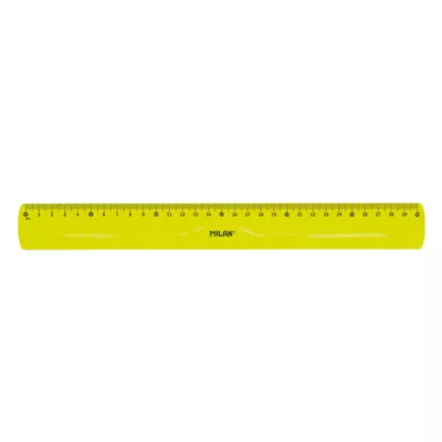 MILAN 超Q彈 防斷性長尺 30CM 藍 粉 黃 測量 學生顏色:黃