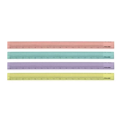 MILAN 可透視三角尺 15公分 粉嫩色系【佳瑪】測量 方便 透明