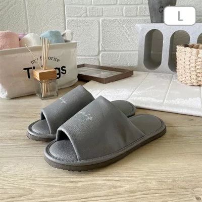 淬斂皮質家居拖鞋 室內男女拖尺寸:冰岩灰L