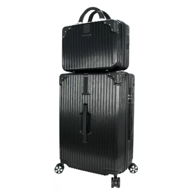 奧斯卡 ABS 14吋+20吋行李箱 (白/藍/黑) 限宅配 登機箱 母子箱 旅行箱 兩件式 手提行李箱顏色:黑