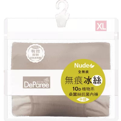 Deparee 蒂巴蕾 無痕冰絲抗菌內褲 全無痕【小女子】清涼 抑菌 舒適 高彈性 無痕內褲藕膚 XL