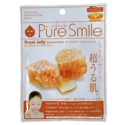 Pure Smile精華面膜 單片 黑珍珠/白玫瑰/玫瑰/蘆薈/蜂王漿/維他命 保濕 美白 舒緩款式:蜂王漿