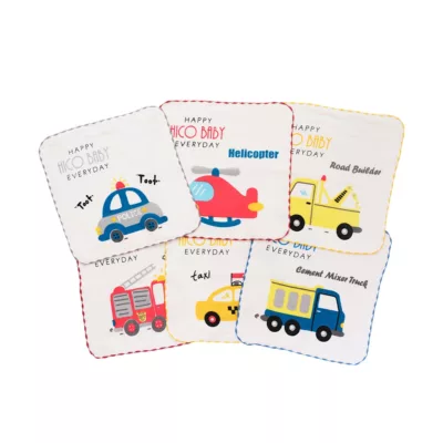 紗布印花方巾 1入【佳瑪】童巾 口水巾 手帕交通汽車