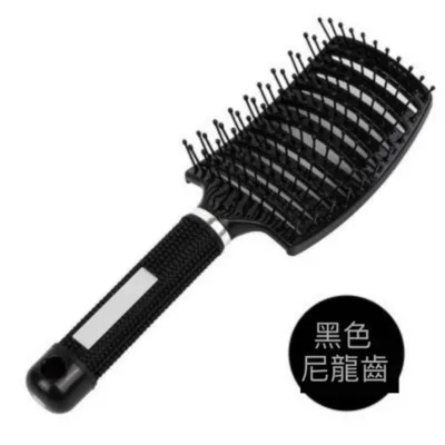 髮根 蓬鬆 造型梳 白色/黑色 梳子 排骨梳 美髮梳 尼龍梳顏色:黑色