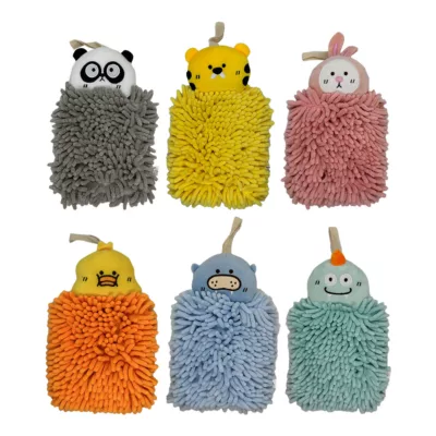 可愛動物雪尼爾擦手巾#CA8329 混款【佳瑪】親膚 吸水