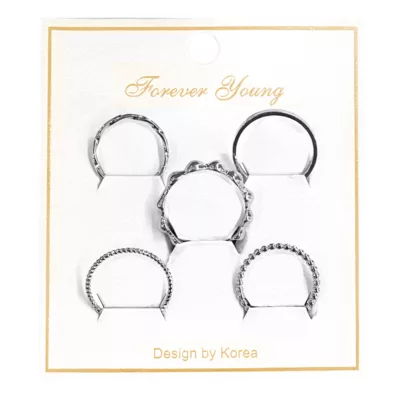 Forever Young 手鍊 戒指 萌兔/喵喵/星月/兩情相悅【佳瑪】飾品 配件心之舞曲戒指五入組