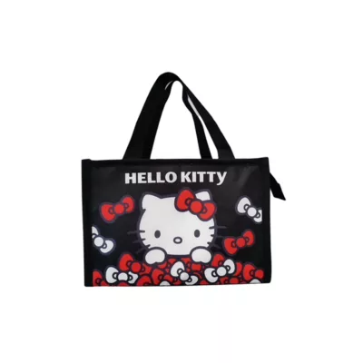 蠟筆小新 KITTY 方形保冷袋【佳瑪】餐袋 保溫袋 便當袋KITTY-黑