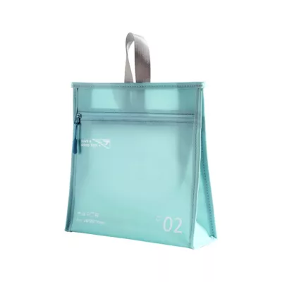 果凍化妝包 掛勾款 輕便 好攜帶 防水 好清潔 簡約規格:淺藍