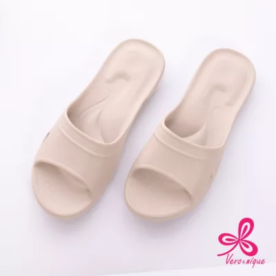 嚴選Q彈家居拖鞋 86082【佳瑪】室內拖鞋 防水拖鞋米灰XL