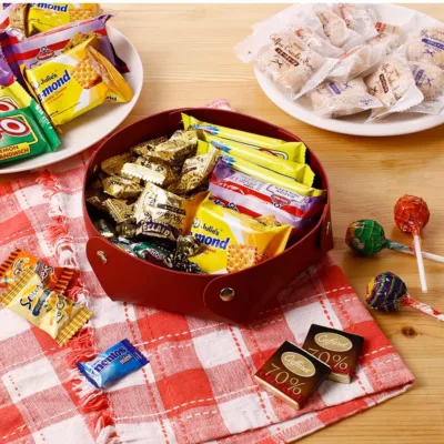 日光生活福扣吉祥盒圓M501【佳瑪】年節 過年 新年 糖果盒 結婚 喜糖盒 婚禮