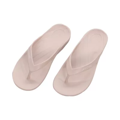 ATTA運動風簡約夾腳拖 6689 足弓支撐 耐磨防滑 人字設計尺寸:5;顏色白:沙色