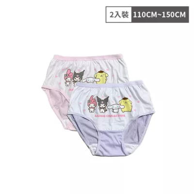 三麗鷗明星女童內褲2入 兩款尺寸:120CM;規格:粉紫