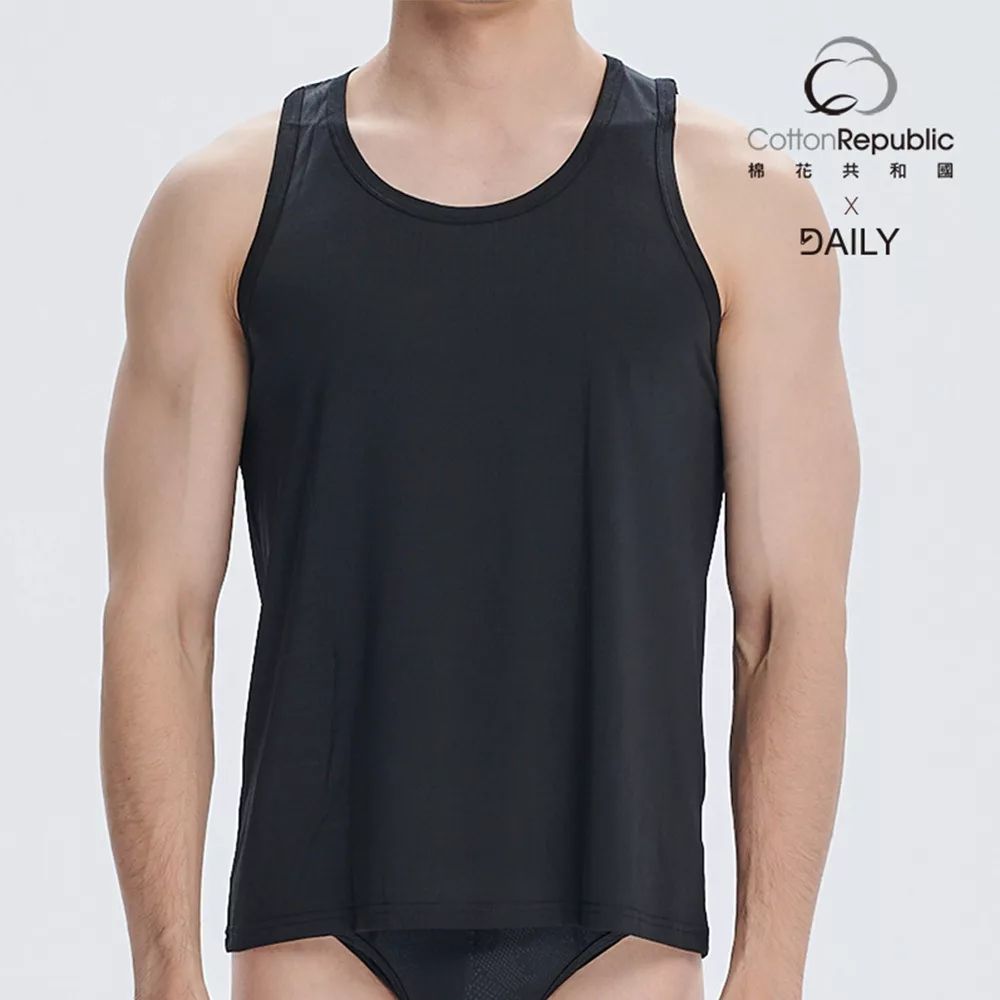 Sun Flower 三花寬肩背心尺寸:L;顏色:黑