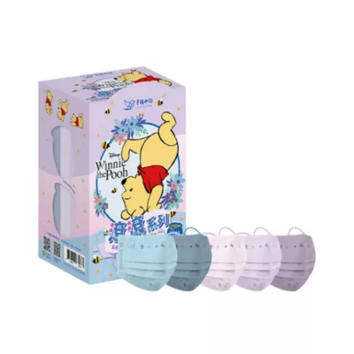 幸福物語 迪士尼 平面口罩 50入 【佳瑪】成人 素色 滾滾系列 小熊維尼 奇奇蒂蒂可愛 授權 漸層色 質感壓紋晨曦維尼