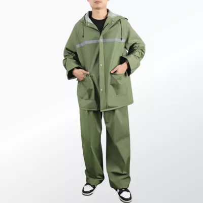 兩件式PVC防護雨衣 L/XL 羅登綠尺寸:L