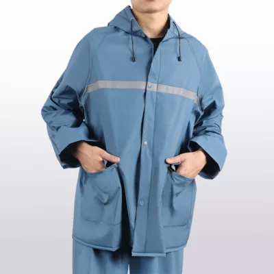 兩件式 PVC防護雨衣 L/XL/2XL 蔚藍【佳瑪】兩件式雨衣 雨衣套裝 分離式雨衣XL
