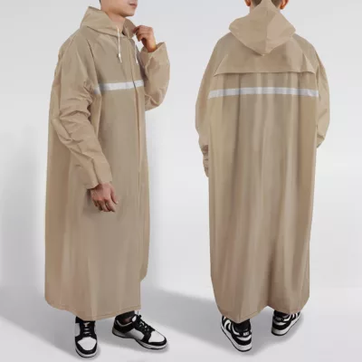 一件式 PVC防護雨衣 L/XL 棕【佳瑪】一件式雨衣 質感雨衣L