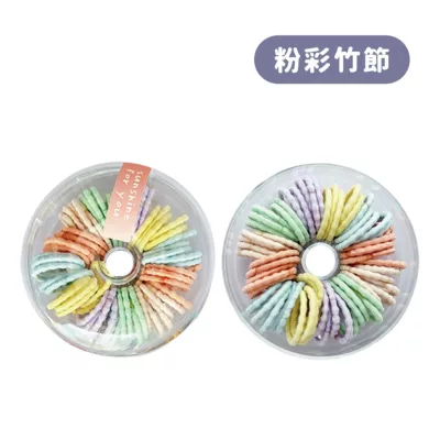 甜甜圈多色兒童髮圈【佳瑪】兒童髮圈 髮束 小橡皮筋 亮色系 糖果 收納 綁頭髮 髮束 不傷髮 兒童 髮飾粉彩竹節