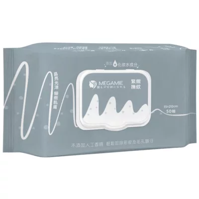 MEGAMIE 緊緻撫紋 卸妝濕巾 50抽【佳瑪】卸妝棉 卸妝巾
