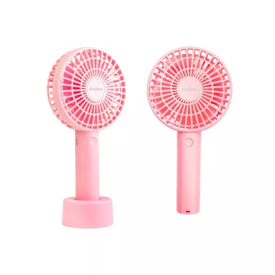 aibo USB充電式 桌立/手持兩用風扇 充電風扇規格:甜心粉