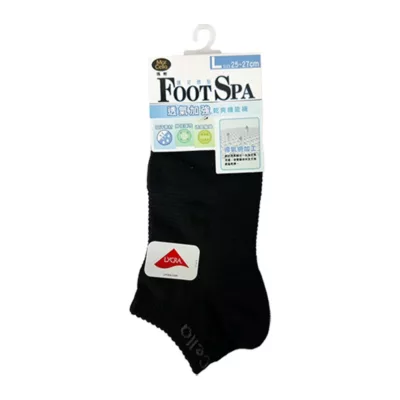 MarCella 瑪榭 萊卡透氣乾爽機能襪【佳瑪】運動襪 消臭襪 襪子黑L