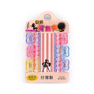 韓系小抓夾 愛心/流線 小鯊夾 瀏海夾 可愛 裝小髮夾 精緻 小巧瀏海夾 糖果 流線 沙夾款式:6入桃心－透蔥