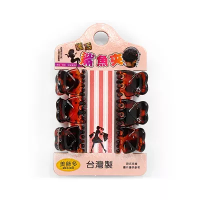 韓系小抓夾 愛心/流線 小鯊夾 瀏海夾 可愛 裝小髮夾 精緻 小巧瀏海夾 糖果 流線 沙夾款式:6入桃心－玳瑁