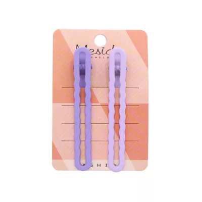 圓波雙色 波浪 壓夾 2入【佳瑪】壓夾 雙色 兒童 成人 瀏海夾 韓系 氣質 上班 休閒 新款 頭飾 髮飾波浪紫系