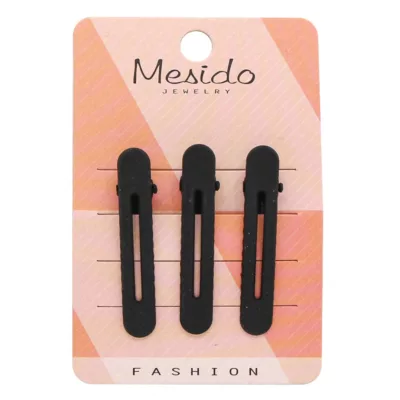 鏤空壓夾 波浪/方型【佳瑪】 霧彩 基本款 壓夾 雙色 兒童 成人 瀏海夾 韓系 氣質 上班 休閒 新款 頭飾 髮夾霧面縷空－黑系