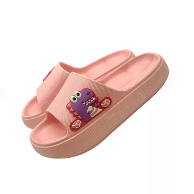 可愛動物厚底拖【佳瑪】 EVA防滑 居家拖鞋 情侶拖鞋 加厚鞋底 超柔軟室內拖粉24